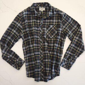 Billabong Sz M Flannel Plaid Button Up Long Sleeve Shirt Outdoors Skater Men's